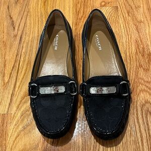Coach black loafers